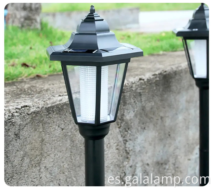 Elegantes luces de linterna solar hexágono vintage para decoración al aire libre